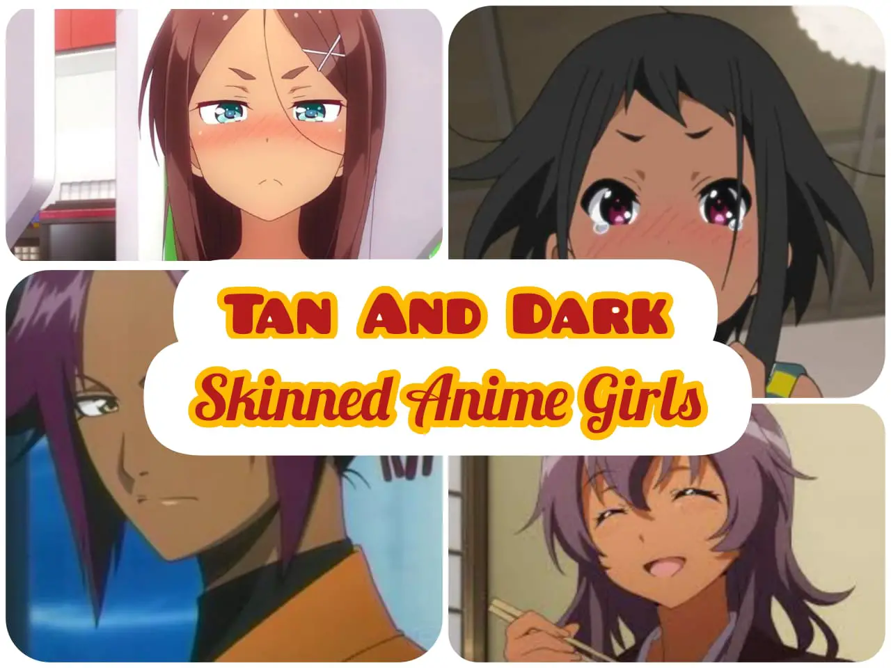 tan anime girls